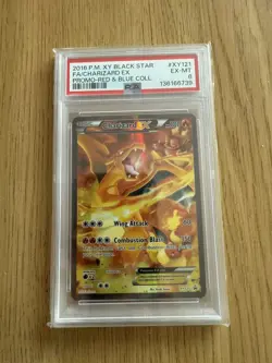 CHARIZARD EX PSA 6 2016 POKEMON XY BLACK STAR PROMO RED & BLUE COLL FULL ART - Image 1