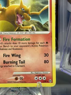 Pokemon TCG Charizard 1/99 Arceus Holo HP - Image 5
