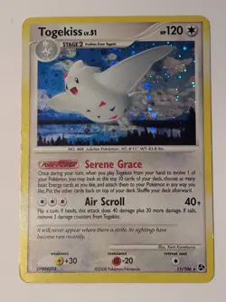 Pokemon TCG Togekiss Holo Card Lv. 51 11/106 Great Encounters 2008 MP - Image 1