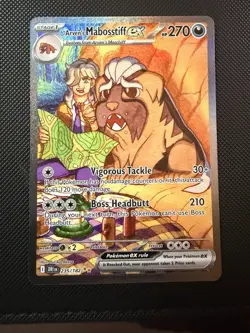 Pokemon TCG Arven's Mabosstiff EX #235/182 Sv10: Destined Rivals Secret Art rare - Image 2