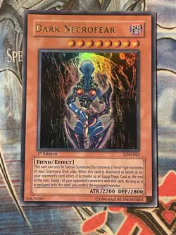 Yu-Gi-Oh! Dark Necrofear LON-065 1st Edition Ultra Rare Asian English LP - Image 1