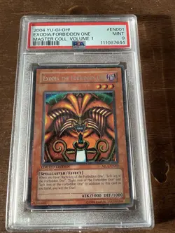 PSA 9 2004 Yu-Gi-Oh! Exodia The Forbidden One #MC1-EN001 Secret Rare Limited Ed - Image 1