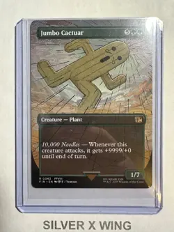 Jumbo Cactuar Borderless x1, MTG, Magic the Gathering, Final Fantasy, FIN, NM - Image 1