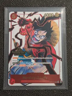 Monkey D Luffy One Piece 3rd Anniversary Stamped Winner Pre Release Event - Image 1