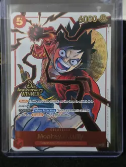 Monkey D Luffy One Piece 3rd anniversary stamped winner pre release event - Image 1