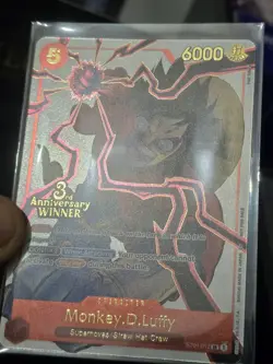 Monkey D Luffy One Piece 3rd anniversary stamped winner pre release event - Image 2