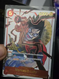 Monkey D Luffy One Piece 3rd anniversary stamped winner pre release event - Image 3