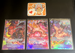 (3) One Piece Lot English Purple | Foxy, Kid, Linlin - Image 1