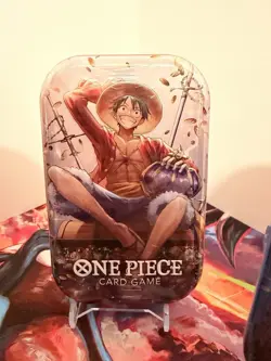 One Piece Tin Pack Vol. 2, 1 Factory Sealed Tin (2 Packs Inside). Monkey D Luffy - Image 1