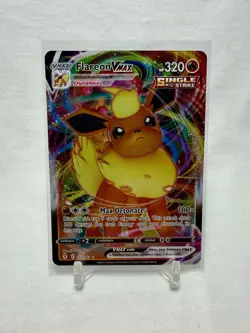 Pokemon TCG Flareon VMAX 018/203 Ultra Rare Holo SWSH07 Evolving Skies NM+ - Image 1