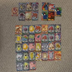 Pokemon 1999 Topps TV Animation Lot of 43- 7 Holos + 5 TV Cards - Vintage LP/MP - Image 1