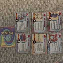 Pokemon 1999 Topps TV Animation Lot of 43- 7 Holos + 5 TV Cards - Vintage LP/MP - Image 3