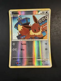 Eevee 47/90 Reverse Holo HGSS Undaunted Pokemon Card - Image 1