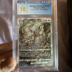 CGC 10 Pristine Hisuian Zoroark VSTAR 234/172 SAR VSTAR Universe Pokemon Card - Image 1