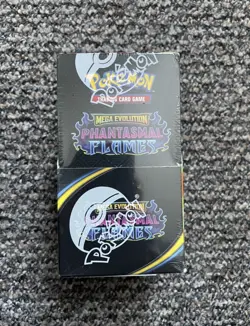Pokemon TCG Mega Evolution Phantasmal Flames Half Booster Box (18 Packs) Sealed - Image 1