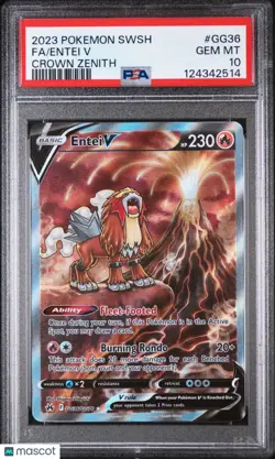 2023 Pokemon Sword And Shield Crown Zenith Entei V Full Art PSA 10 #GG36 - Image 1