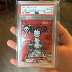 PSA 10 ONE PIECE Red Magazine Promo Monkey D Luffy ST21-014 2025 Japanese - Image 4