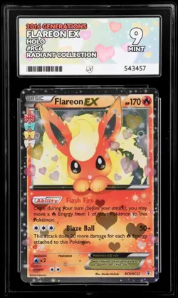 Flareon EX RC6/RC32 Pokemon Generations Radiant Collection Rare Holo Card 2016 - Image 1