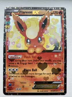 Pokemon Card - Flareon EX RC6/RC32 Generations: Radiant Collection Rare Holo - Image 1