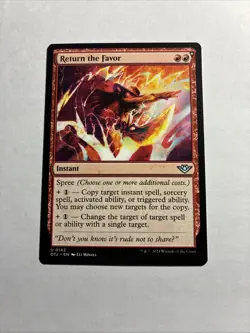 Return the Favor - Outlaws of Thunder Junction MTG Plus Bonus Card!!! - Image 1