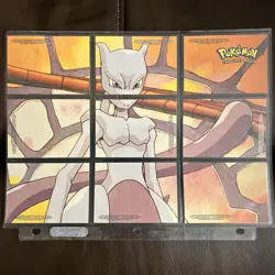 Topps Pokemon Cards Pokemon the First 1st Movie Puzzle Set Mewtwo 1999 Blue logo - Image 1