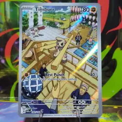 Timburr Illustration Rare SV06: Twilight Masquerade 183/167 NM Pokemon Card - Image 1