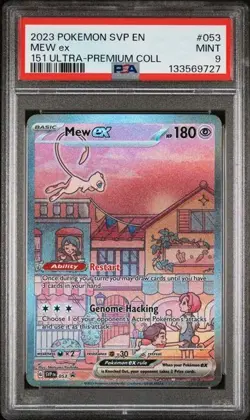 Mew ex SVP 053 Promo PSA 9 Mint Graded Pokemon Card 151 UPC 2023 SVP English - Image 1