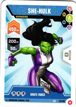 SHE HULK SHE-HULK AVENGERS 15/192 Marvel Mission Arena TCG Collectible Card - Image 1