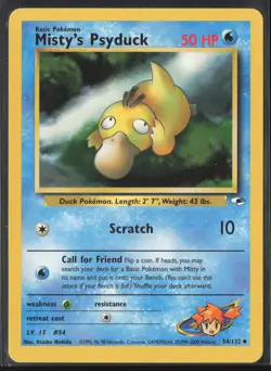 Misty's Psyduck WoTC Promo 054/132 MP Pokemon Card - Image 1