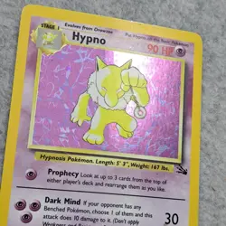 Pokemon TCG Hypno Fossil Holo Card 8/62 Unlimited Rare - Image 3