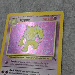 Pokemon TCG Hypno Fossil Holo Card 8/62 Unlimited Rare - Image 5