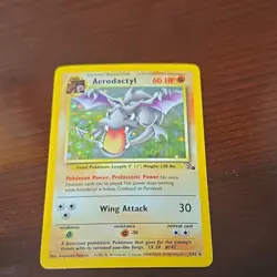Pokemon Aerodactyl 60 HP Holo Rare 1/62 Fossil 1999 Wizards Base Set TCG Card - Image 1