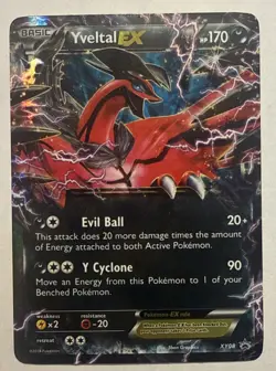 Yveltal EX XY08 Pokemon Card TCG XY Promo Holo Ultra Rare Light Play - Image 1