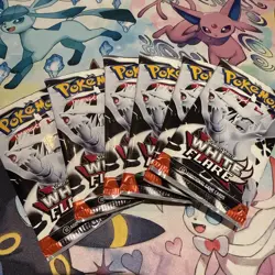Pokemon 6 x White Flare Booster Packs (Sealed Pokemon Cards) - Image 1