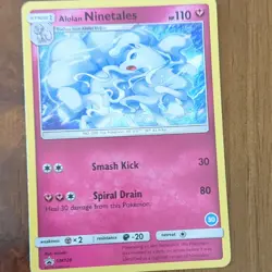 Pokemon TCG Alolan Ninetales SM128 Regular English Cards - Image 2