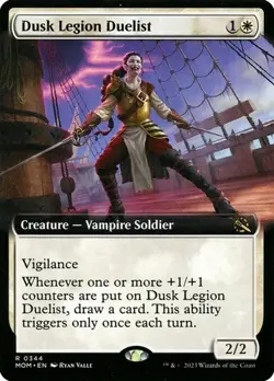 Dusk Legion Duelist - Foil Extended Art March of the Machine NM MTG - Image 1