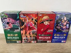 One Piece Card Game 4 Box Set OP-12 13 14 12 EB-03 Booster Box Japanese w/tape - Image 1
