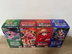 One Piece Card Game 4 Box Set OP-12 13 14 12 EB-03 Booster Box Japanese w/tape - Image 2