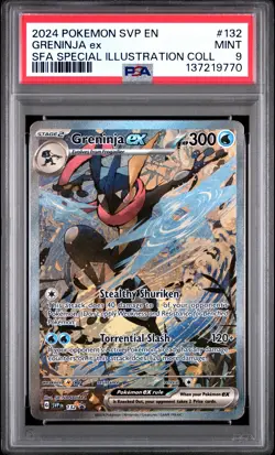 2024 POKEMON SVP EN-SV BLACK STAR PROMO #132 GRENINJA EX PSA 9 - Image 1