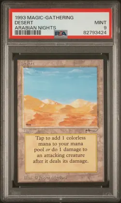 Desert (Mirage / Campfire) - Arabian Nights - MINT - PSA 9. See MTG in Store. - Image 1