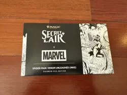 MTG Secret Lair Marvel's Spider-Man Venom Unleashed Inks Rainbow Foil - New - Image 1