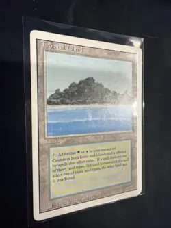 Magic The Gathering Tropical Island Land Revised Edition MP Condition - Image 2