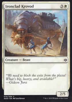 4X IRONCLAD KROVOD 019/264 WAR OF THE SPARK MTG MAGIC NM X4 - Image 1