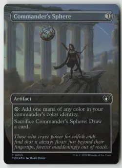 Commander's Sphere (Borderless) FOIL 655 Commander Masters NM - Image 1