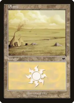 Plains (334) Onslaught Land NM Magic: The Gathering 334 Foil - Image 1