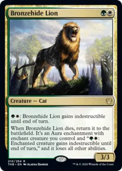1 x Bronzehide Lion - Foil - Theros Beyond Death - Light Play - MTG - Image 1