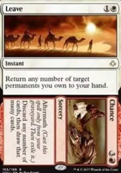 1 x Leave // Chance - Foil - Hour of Devastation - Light Play - MTG - Image 1