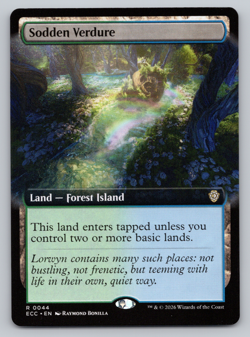 Sodden Verdure Extended Art -Commander Lorwyn Eclipsed MTG - Image 1