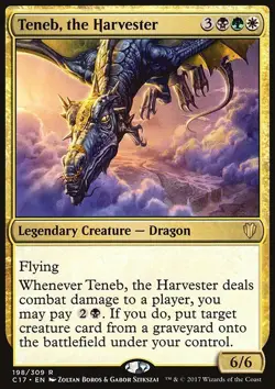 Magic the Gathering MTG Teneb, the Harvester (198) Commander 2017 LP - Image 1