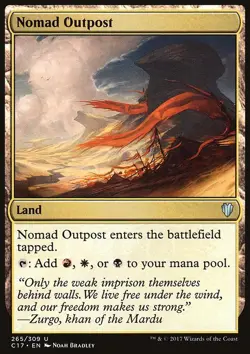 Magic the Gathering MTG Nomad Outpost (265) Commander 2017 LP - Image 1